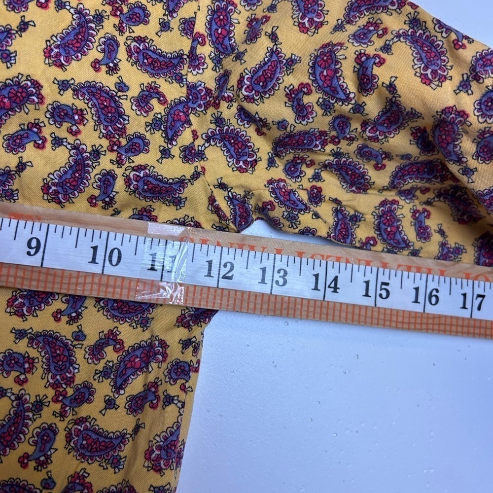 VTG Y2K PIERRE BONEE KIDS GIRL 3T PAISLEY BUTTON DOWN PRINT YELLOW MULTICOLOR - Picture 9 of 11
